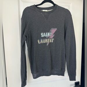 Saint Laurent Charcoal Crewneck Sweater